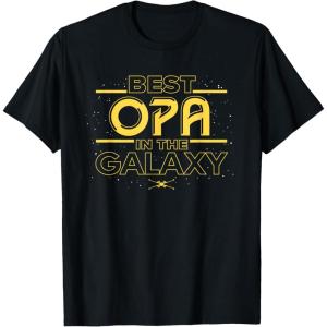 imageStar Wars Best Opa in the Galaxy Birthday Fathers Day TShirtBlack
