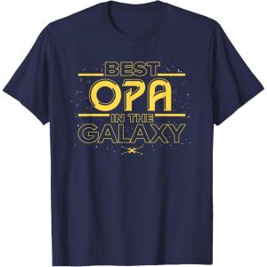 imageStar Wars Best Opa in the Galaxy Birthday Fathers Day TShirtNavy Blue