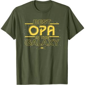 imageStar Wars Best Opa in the Galaxy Birthday Fathers Day TShirtOlive Green