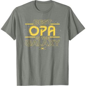 imageStar Wars Best Opa in the Galaxy Birthday Fathers Day TShirtOlive Heather