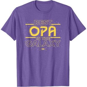 imageStar Wars Best Opa in the Galaxy Birthday Fathers Day TShirtPurple Heather