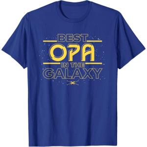 imageStar Wars Best Opa in the Galaxy Birthday Fathers Day TShirtRoyal Blue