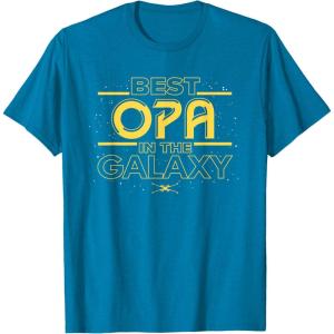imageStar Wars Best Opa in the Galaxy Birthday Fathers Day TShirtSapphire Blue