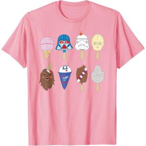 imageStar Wars Characters as Nostalgic Ice Cream TShirtPink