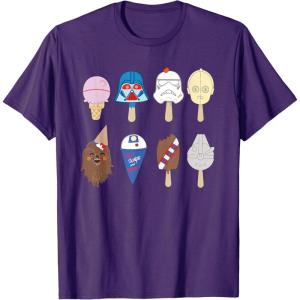 imageStar Wars Characters as Nostalgic Ice Cream TShirtPurple