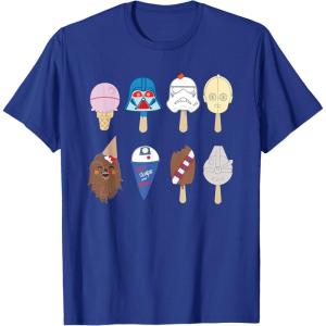imageStar Wars Characters as Nostalgic Ice Cream TShirtRoyal Blue