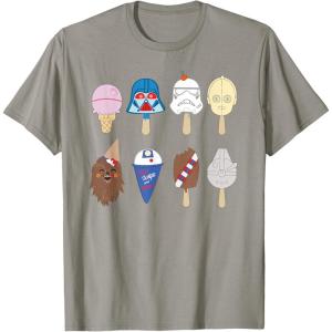 imageStar Wars Characters as Nostalgic Ice Cream TShirtSlate Grey