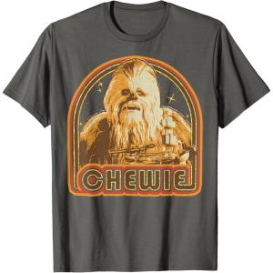 imageStar Wars Chewbacca Retro Chewie Vintage Graphic TShirt TShirtAsphalt Grey