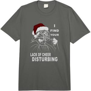 imageStar Wars Christmas Your Lack Of Cheer Disturbing Vader Comfort Colors Adult Heavyweight TshirtDark Grey