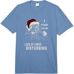 imageStar Wars Christmas Your Lack Of Cheer Disturbing Vader Comfort Colors Adult Heavyweight TshirtDeep Blue