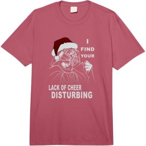 imageStar Wars Christmas Your Lack Of Cheer Disturbing Vader Comfort Colors Adult Heavyweight TshirtRaspberry Red