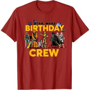imageStar Wars Classic Characters Birthday Crew Party Matching TShirtCranberry Red