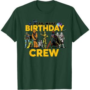 imageStar Wars Classic Characters Birthday Crew Party Matching TShirtDark Green