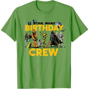 imageStar Wars Classic Characters Birthday Crew Party Matching TShirtGrass Green