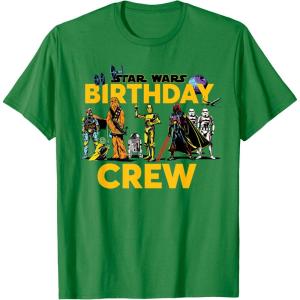 imageStar Wars Classic Characters Birthday Crew Party Matching TShirtKelly Green
