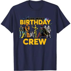 imageStar Wars Classic Characters Birthday Crew Party Matching TShirtNavy Blue