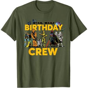 imageStar Wars Classic Characters Birthday Crew Party Matching TShirtOlive Green