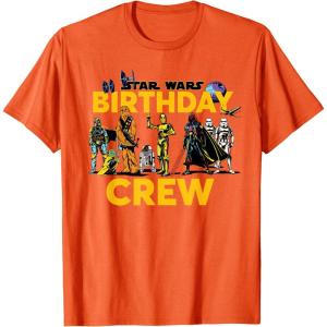 imageStar Wars Classic Characters Birthday Crew Party Matching TShirtOrange