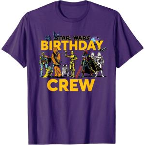 imageStar Wars Classic Characters Birthday Crew Party Matching TShirtPurple