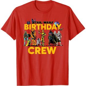 imageStar Wars Classic Characters Birthday Crew Party Matching TShirtRed
