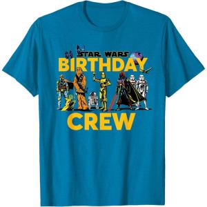 imageStar Wars Classic Characters Birthday Crew Party Matching TShirtSapphire Blue