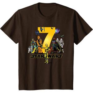 imageStar Wars Classic Characters Seventh Birthday 7 Years Old TShirtBrown