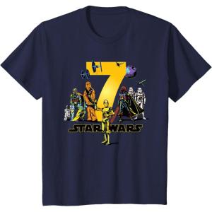 imageStar Wars Classic Characters Seventh Birthday 7 Years Old TShirtNavy Blue