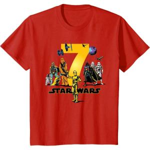 imageStar Wars Classic Characters Seventh Birthday 7 Years Old TShirtRed