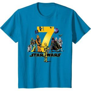 imageStar Wars Classic Characters Seventh Birthday 7 Years Old TShirtSapphire Blue