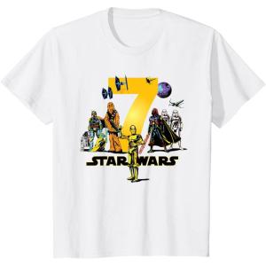 imageStar Wars Classic Characters Seventh Birthday 7 Years Old TShirtWhite