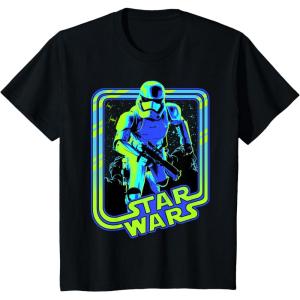 imageStar Wars Classic Stormtrooper Retro Neon Glow Poster TShirtBlack