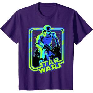 imageStar Wars Classic Stormtrooper Retro Neon Glow Poster TShirtPurple
