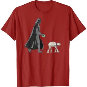 imageStar Wars Darth Vader the Dog Walker Meme TShirtCranberry Red