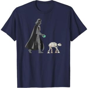 imageStar Wars Darth Vader the Dog Walker Meme TShirtNavy Blue