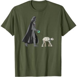 imageStar Wars Darth Vader the Dog Walker Meme TShirtOlive Green