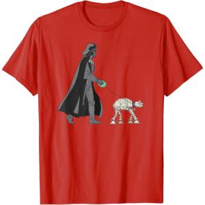 imageStar Wars Darth Vader the Dog Walker Meme TShirtRed