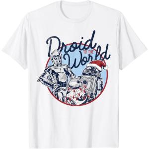 imageStar Wars Droid To The World Christmas Spirit TShirt TShirtWhite