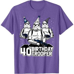 imageStar Wars Stormtrooper Party Hats Trio 40th Birthday Trooper TShirtPurple Heather