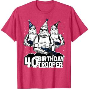 imageStar Wars Stormtrooper Party Hats Trio 40th Birthday Trooper TShirtRed Heather
