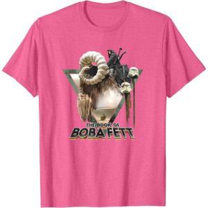 imageStar Wars The Book Of Boba Fett Bantha Riding Triangle Fill TShirtPink Heather