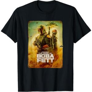 imageStar Wars The Book Of Boba Fett Group Shot Desert Poster V2 TShirtBlack