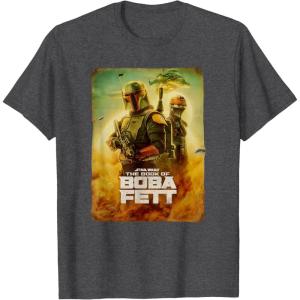 imageStar Wars The Book Of Boba Fett Group Shot Desert Poster V2 TShirtDark Heather Grey