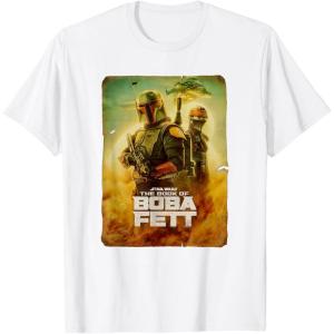 imageStar Wars The Book Of Boba Fett Group Shot Desert Poster V2 TShirtWhite
