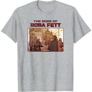 imageStar Wars The Book Of Boba Fett The Pykes Arrive TShirtHeather Grey