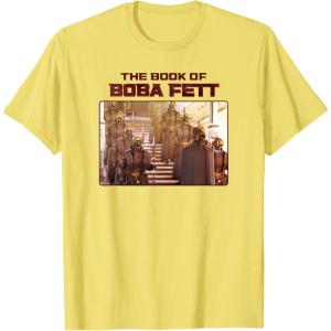 imageStar Wars The Book Of Boba Fett The Pykes Arrive TShirtLemon Yellow