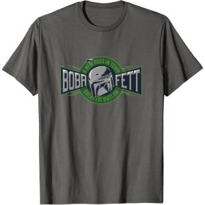 imageStar Wars The Book of Boba Fett A New Boss In Town TShirtAsphalt Grey