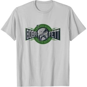 imageStar Wars The Book of Boba Fett A New Boss In Town TShirtSilver Grey