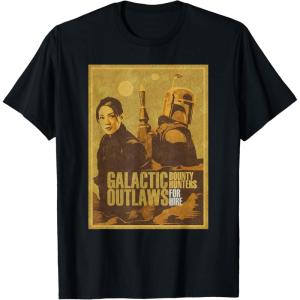 imageStar Wars The Book of Boba Fett Fennec Galactic Outlaws TShirtBlack