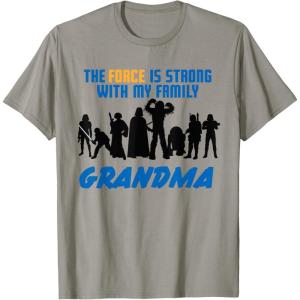 imageStar Wars The Force Matching Family GRANDMA TShirt TShirtSlate Grey