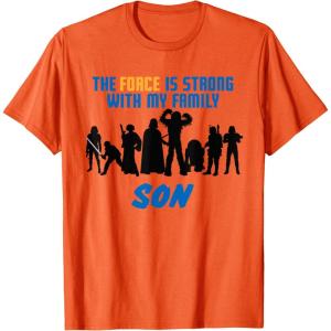 imageStar Wars The Force Matching Family SON TShirt TShirtOrange